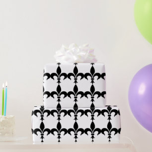 Paris French Theme Fleur de Lis Wrapping Paper
