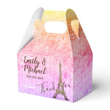Paris Gable Box Personalised PINK Parchment