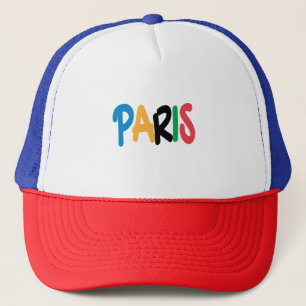 Paris games rings custom trucker hat