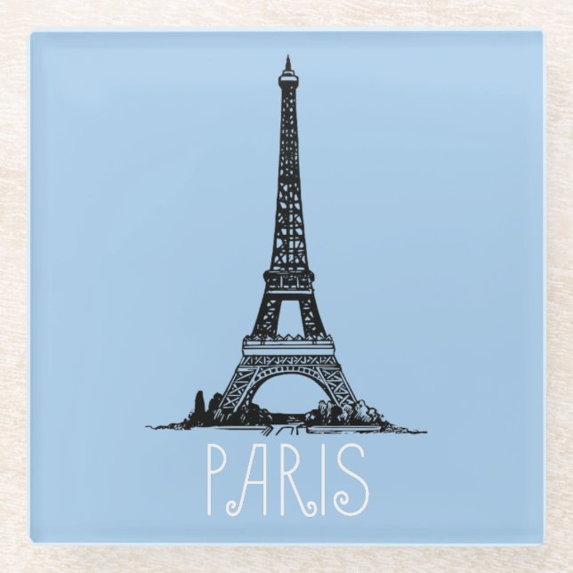 Paris Glass Coaster (Front)