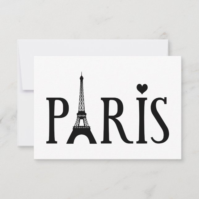 Paris Graphic Art Greeting Card (Front)