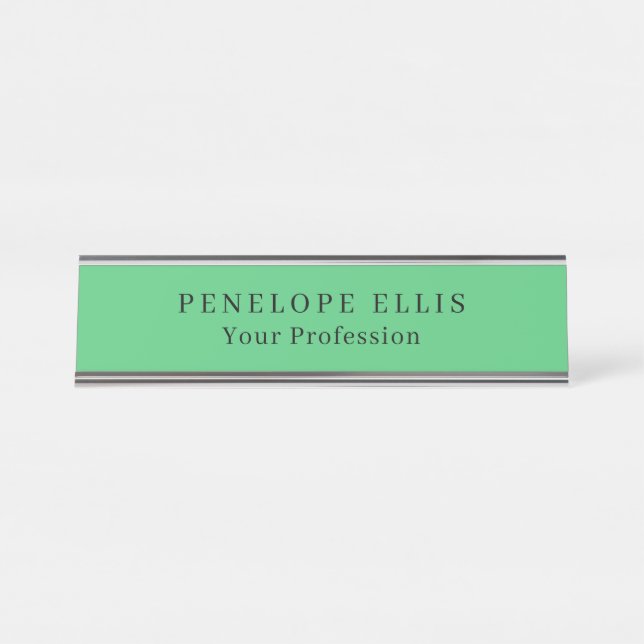 Paris Green Unique Original Classical Professional Desk Name Plate (Front)