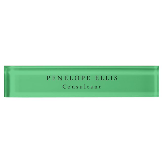 Paris Green Unique Original Classical Professional Nameplate (Front)