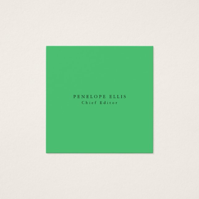 Paris Green Unique Original Classical Profile Card (Front)