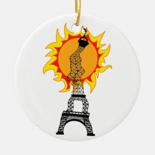 Paris Heat Wave 2019 Ceramic Ornament