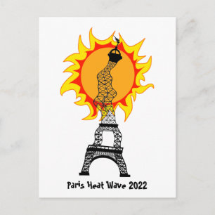 Paris Heat Wave 2022 Postcard