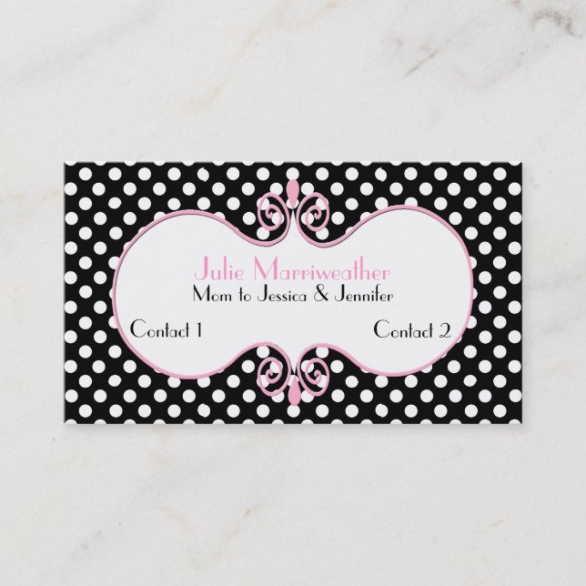 Paris High Fashion Mummy Calling Card (Front)