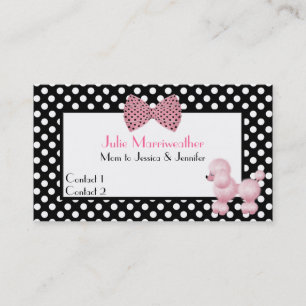 Paris High Fashion Pink Poodle Mummy Calling Card