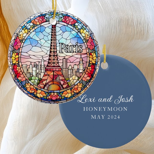 Paris Honeymoon  Ceramic Ornament (Creator Uploaded)