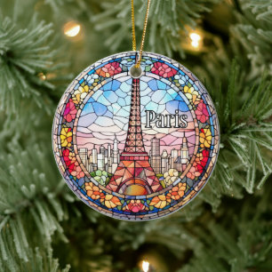 Paris Honeymoon Ceramic Ornament