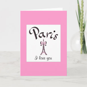 "Paris I love you" Card