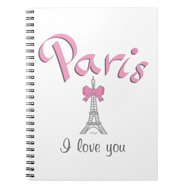 Paris I love you Notebook (Front)