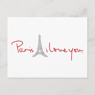Paris I love you Postcard