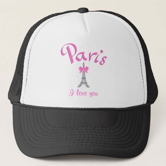 Paris I love you Trucker Hat (Front)
