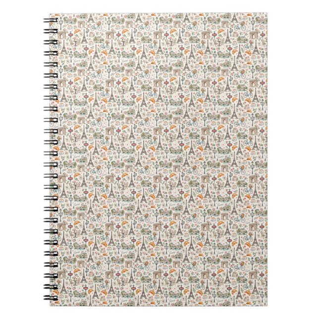 Paris Icons Chic Design Notebook (Front)