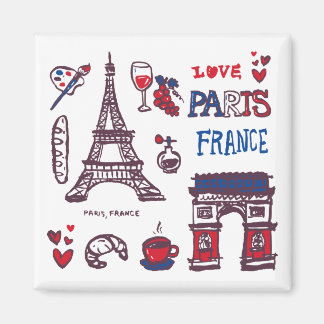 Paris icons magnet