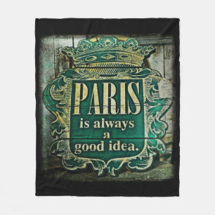 Paris Idea Fleece Blanket