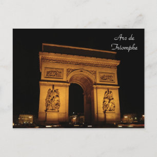 Paris Illuminations: Arc de Triomphe Postcard