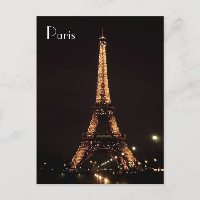 Paris Illuminations: The Eiffel Tower Postcard (Front)
