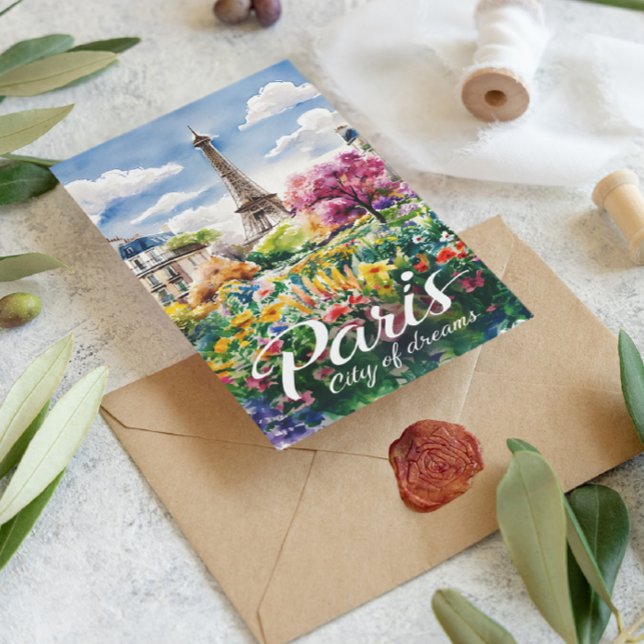 Paris In Bloom: A Watercolor Dream Postcard (Creator Uploaded)