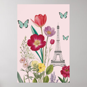 Paris in Bloom Poster