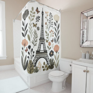 Paris in Bloom Shower Curtain
