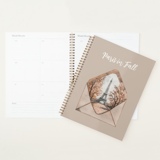 Paris in Fall Eiffel Tower Envelope Planner (Display)