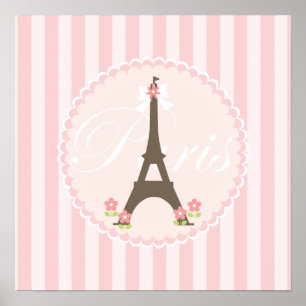 Paris in Spring Girly Poster