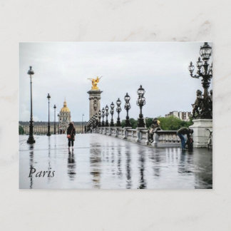 Paris in the rain Postcard