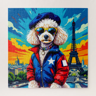 PARIS IN THE SPRING TIME-POODLE JIGSAW PUZZLE