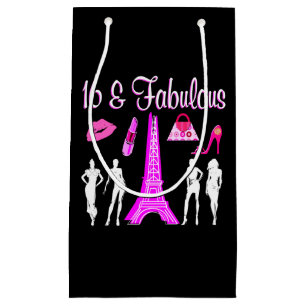 PARIS INSPIRED SWEET 16TH BIRTHDAY DESIGN SMALL GIFT BAG