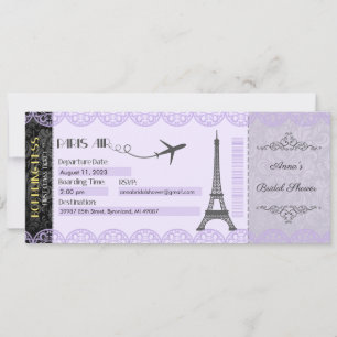 Paris Invitation, Paris Theme Invite