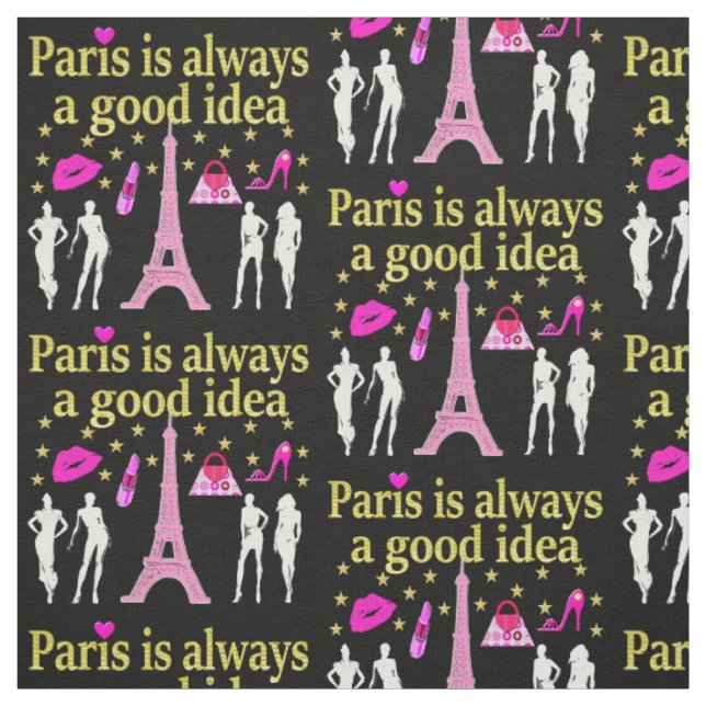 PARIS IS ALWAYS A GOOD IDEA FABRIC (Swatch)