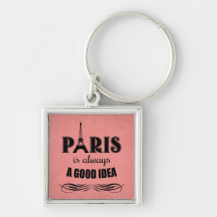 Paris is always a good idea key ring