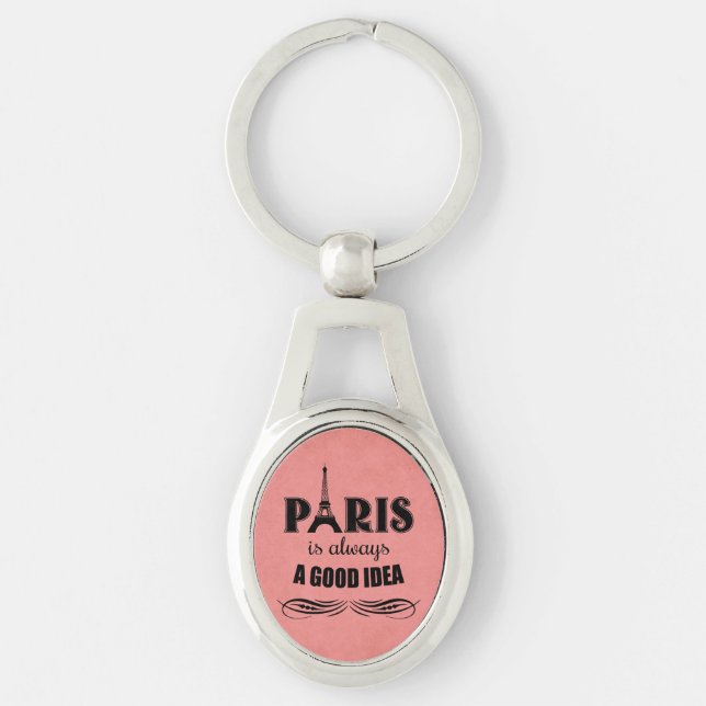 Paris is always a good idea key ring (Front)