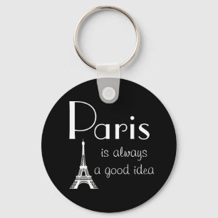Paris is always a good idea key ring