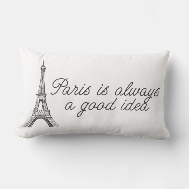 Paris is always a good idea lumbar cushion (Front)