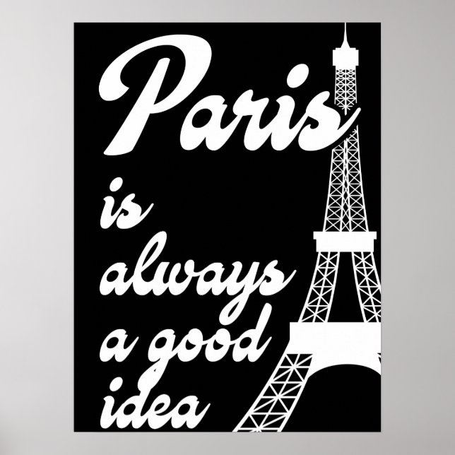 Paris is always a good idea. Paris Poster (Front)