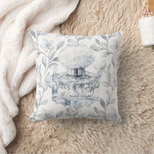 Paris is always a good idea perfume leaves cushion