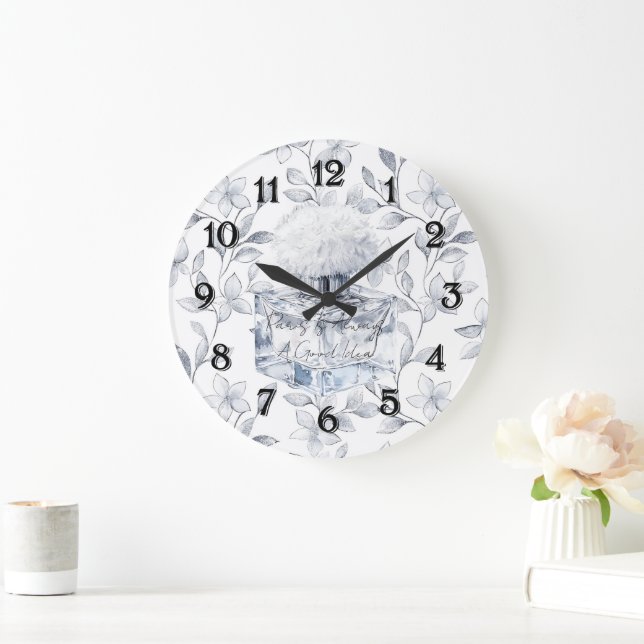 Paris is always a good idea perfume leaves large clock (Home)