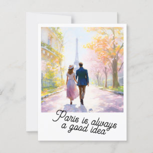 Paris is always a good idea postcard