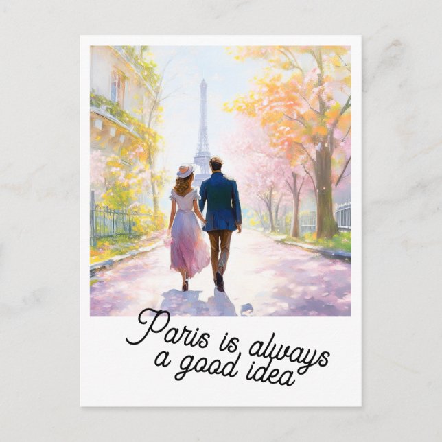 Paris is always a good idea postcard (Front)