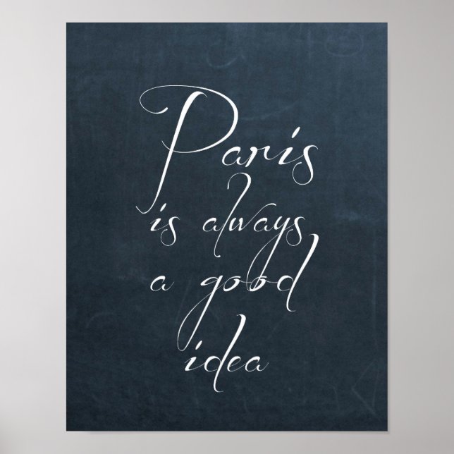 Paris Is Always A Good Idea Poster (Front)