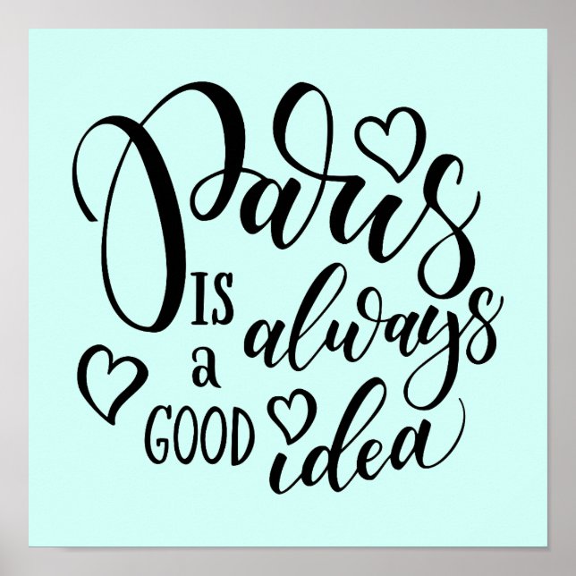 Paris Is Always A Good Idea Script Poster (Front)