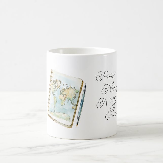 Paris is Always A Good Idea Travel Notebook Coffee Mug (Center)