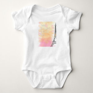 PARIS is always a good idea, watercolor Baby Bodysuit
