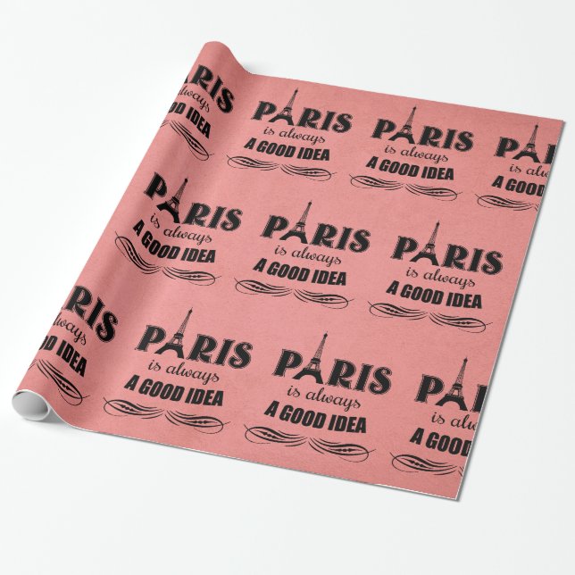 Paris is always a good idea wrapping paper (Unrolled)