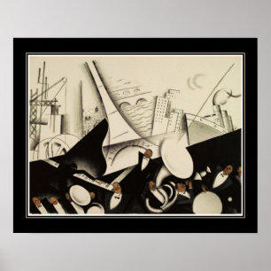 "Paris Jazz" ca. 1925 Art Deco Poster