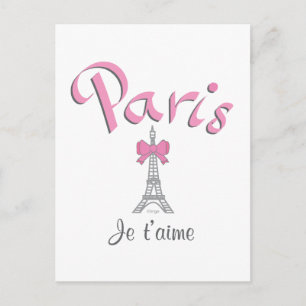 Paris - Je t'aime (I love you) Postcard