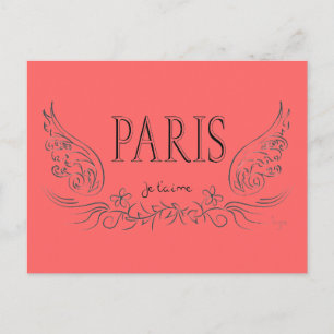 PARIS Je t'aime ( i love you) Postcard